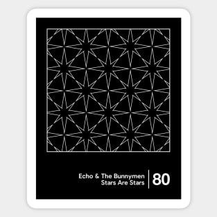 Echo & The Bunnymen - Minimalist Style Graphic Artwork Sticker